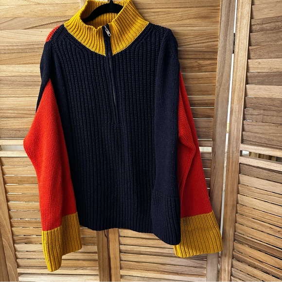 Victor Alfaro x RTR Colorblock High Neck Zip Sweater size L - Picture 5 of 8